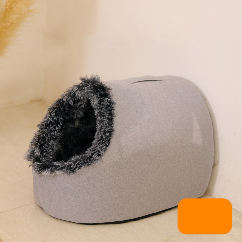 💥Forró akció 🐾OFF Téli meleg kisállat barlangágy🐈🐕