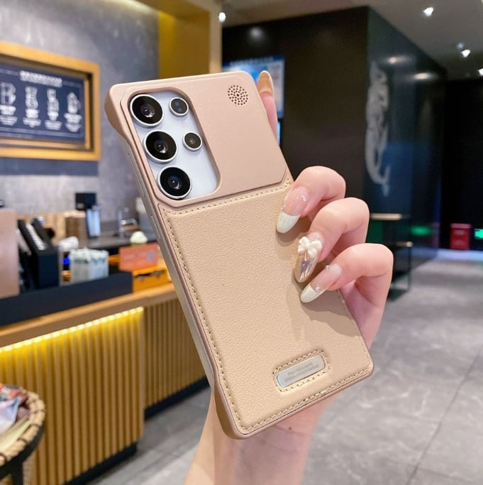 Keret nélküli bőrtok beépített mágnesességgel és aromaterápiával Samsung Galaxy S25 S24 S23 S22 Ultra készülékhez