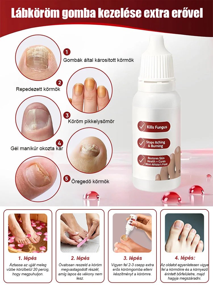 Hidratáló és ápoló körömkeményítő körömápoló csepp