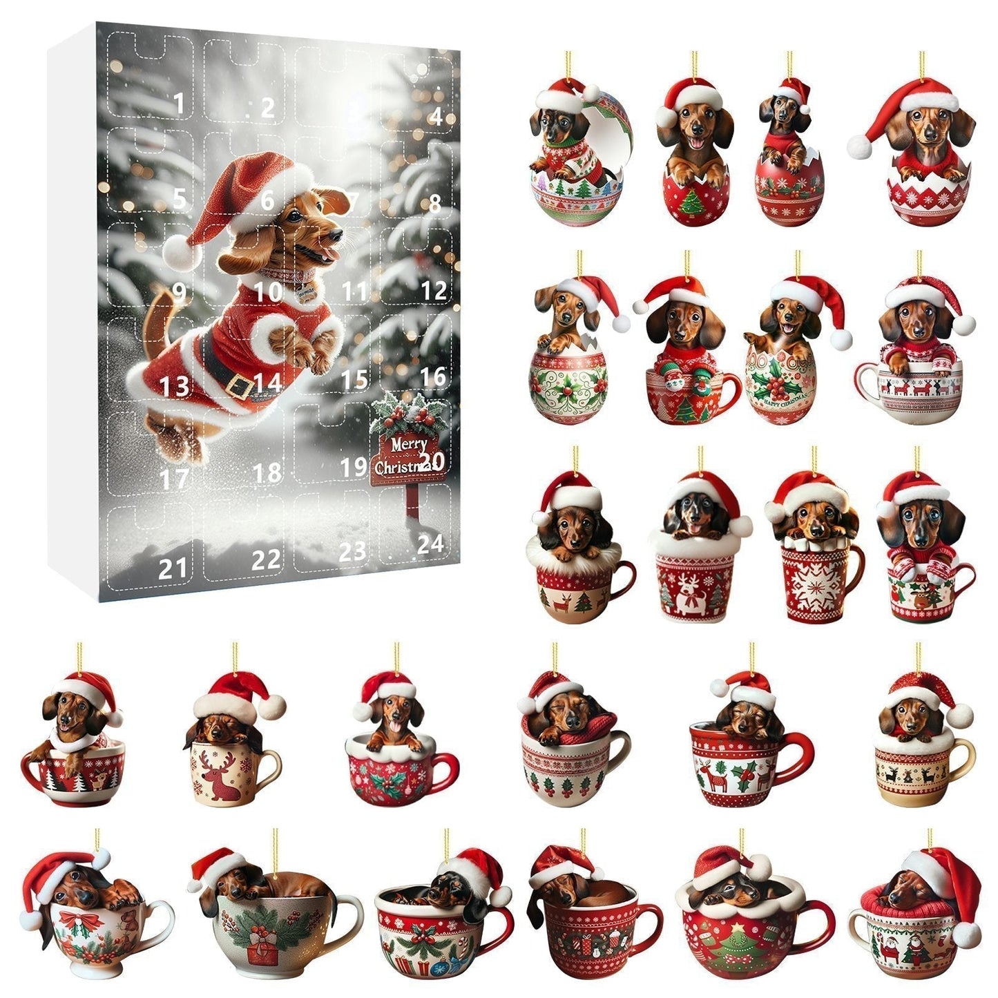 🎅2025 Karácsonyi tacskó adventi naptár🎁