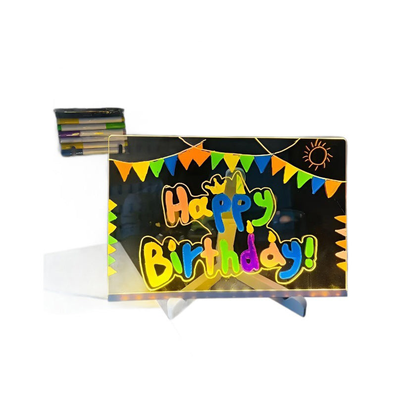 🔥👨🎨 Radírozható világító akril rajztábla állvánnyal 🎨✨