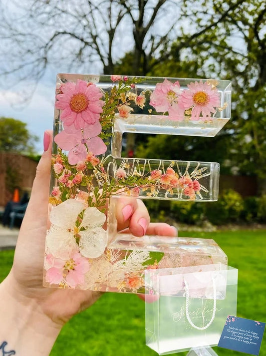 🌸Kézzel készített virágmintás gyantából készült éjszakai fény