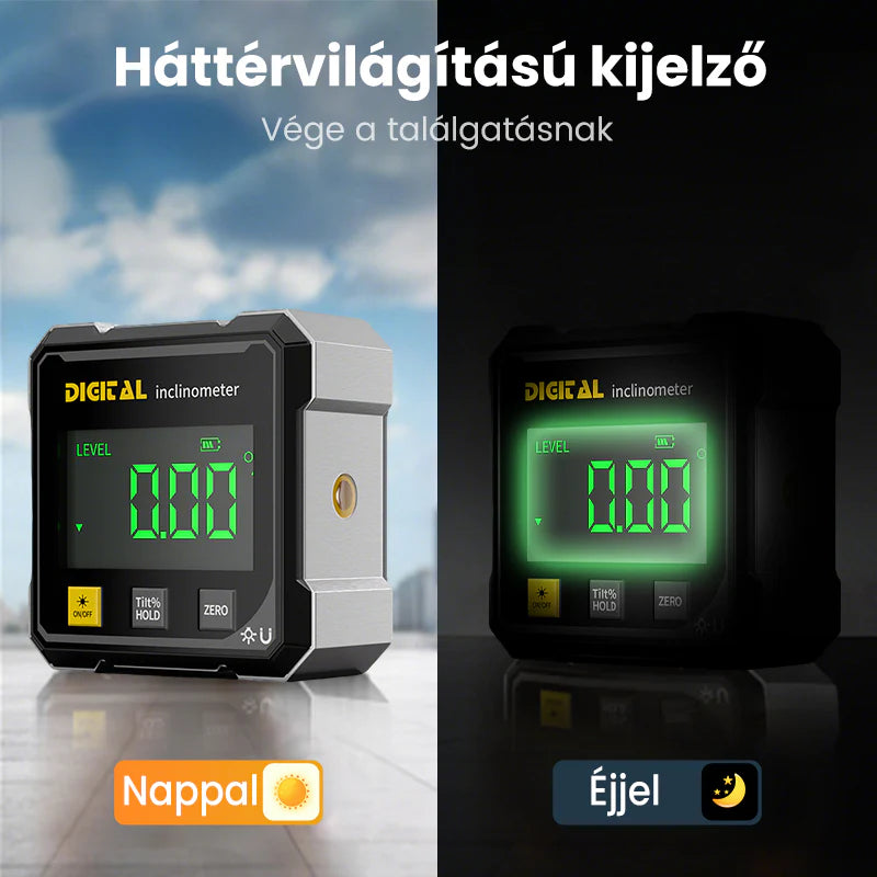 📐 Négyoldalas mágneses digitális szögmérő lézerrel 👷👍