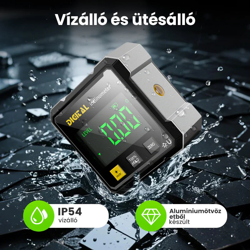 📐 Négyoldalas mágneses digitális szögmérő lézerrel 👷👍