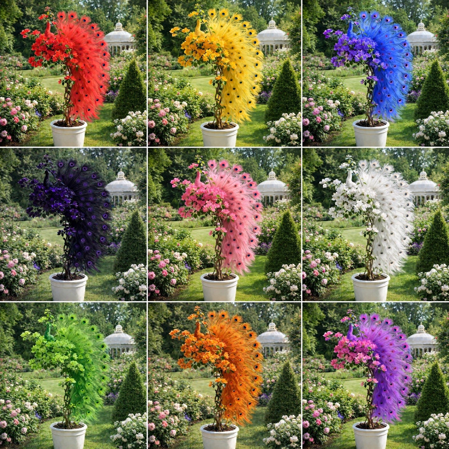 🦚Páva Bougainvillea magok – Szépítse kertjét elegáns pávavirágokkal