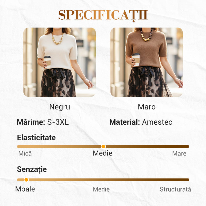 Kétrészes női szett: leopárdmintás pulóver és szoknya