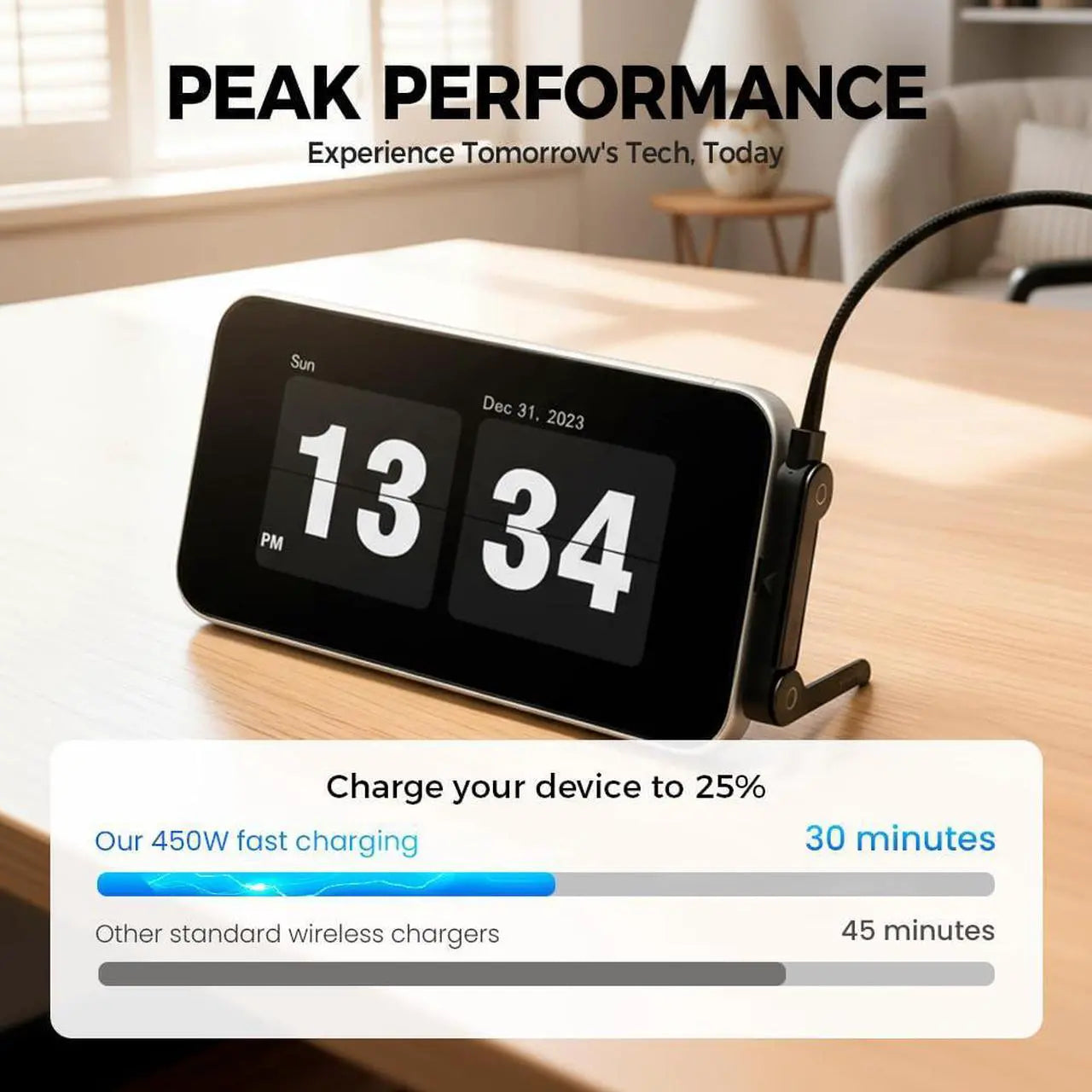 📱 240 W-os fonott gyorstöltő kábel beépített telefontartóval - Új 2026-os összecsukható, tartós USB-C Type-C kábel (2 db-os csomag)