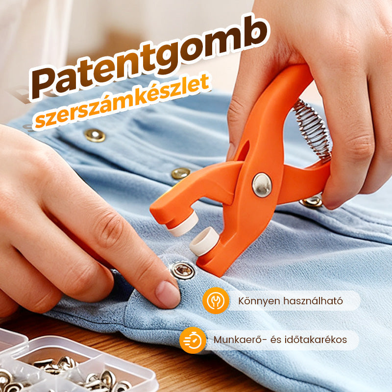 🔥 Fém Nyomógombok Gyorszáró Fogókészlettel 🛠️💪