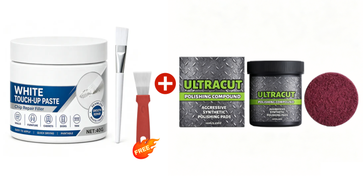 🏠Fehér bútorokhoz való javítópaszta ecsettel🎨