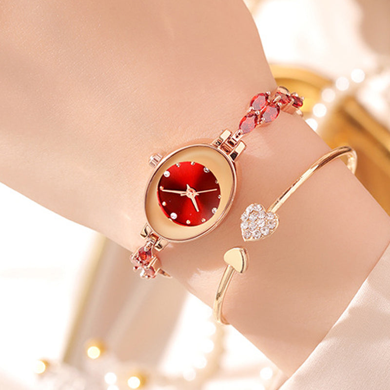 Womne színes cirkon karkötő órája