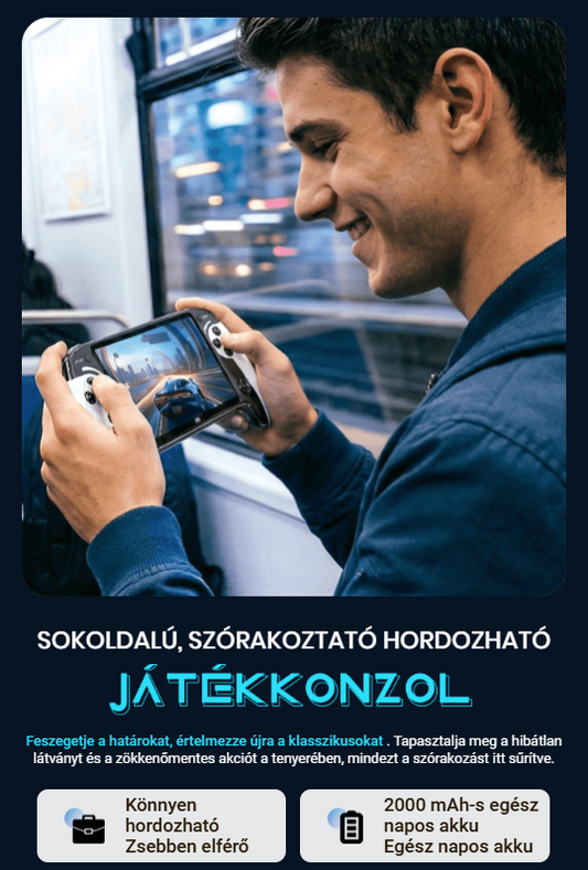 🎁Sokoldalú és szórakoztató hordozható játékkonzol