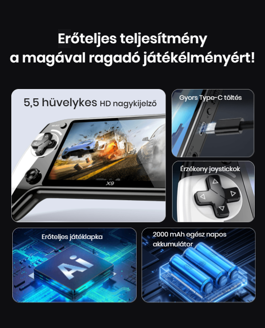 🎁Sokoldalú és szórakoztató hordozható játékkonzol