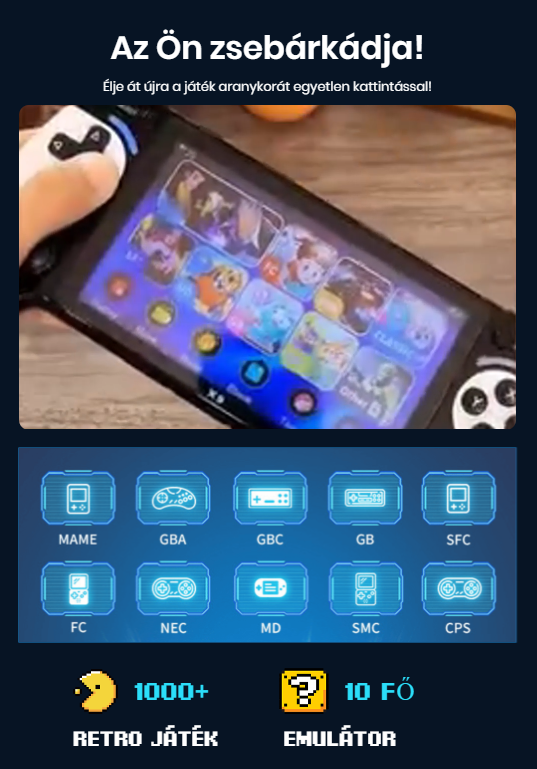 🎁Sokoldalú és szórakoztató hordozható játékkonzol