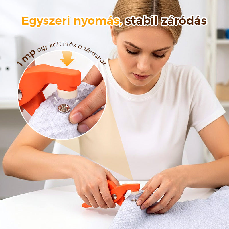 🔥 Fém Nyomógombok Gyorszáró Fogókészlettel 🛠️💪