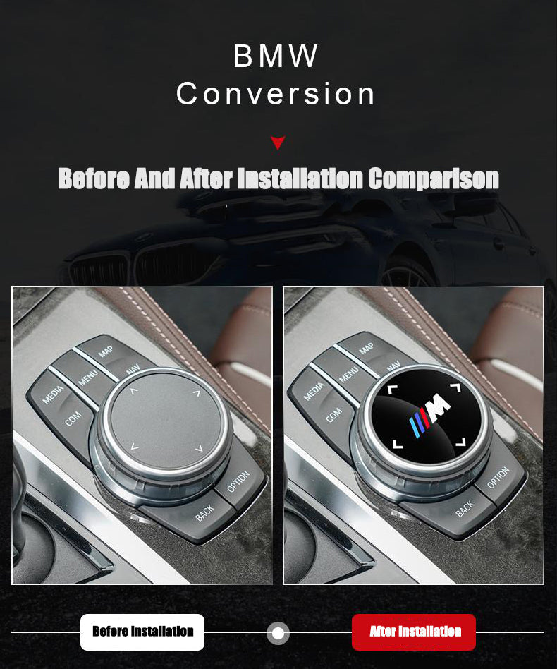 Dekoratív matrica a BMW multimédia gombhoz