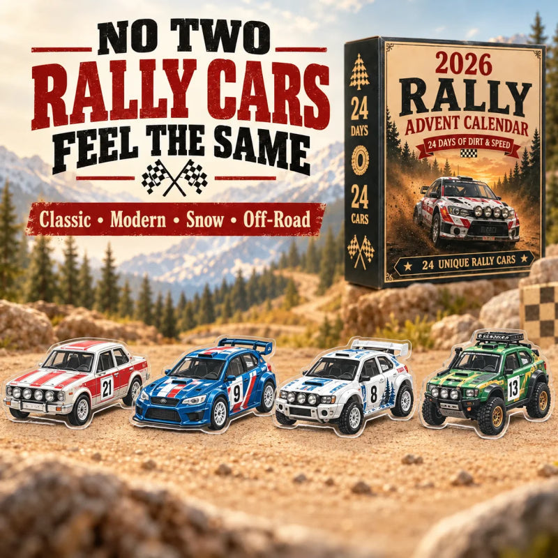 🏎️ Rally Adventi Naptár 2026 – 24 napnyi kosz és sebesség, 24 gyűjthető rallyautó