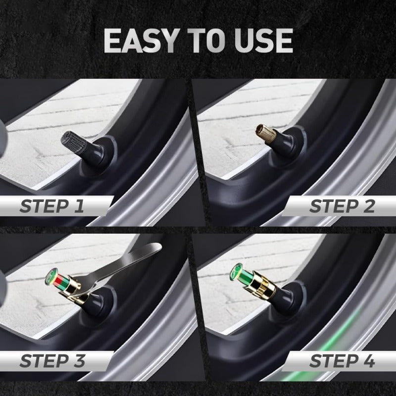 3 színű gumiabroncsnyomás-figyelmeztető borítók