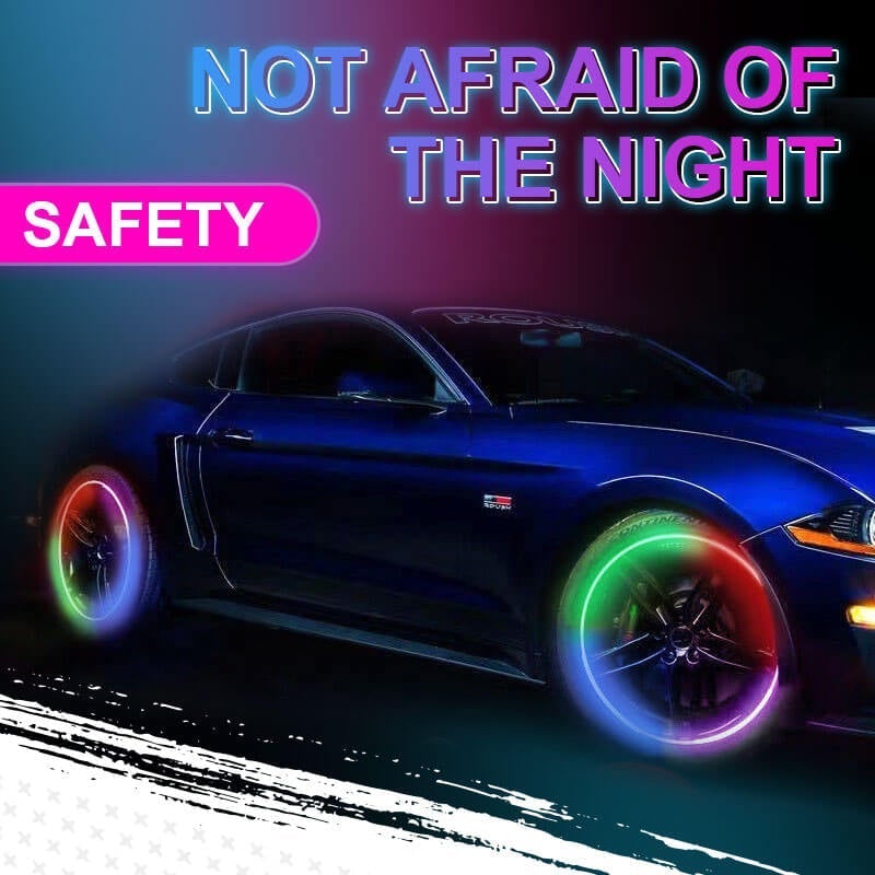 🌈 💡 Vízálló LED kerékfények 【✨ 1+3 ingyen】