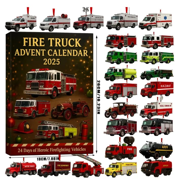 🚒🔥TŰZOLTÓAUTÓ ADVENTI NAPTÁR 2025🎁🌲