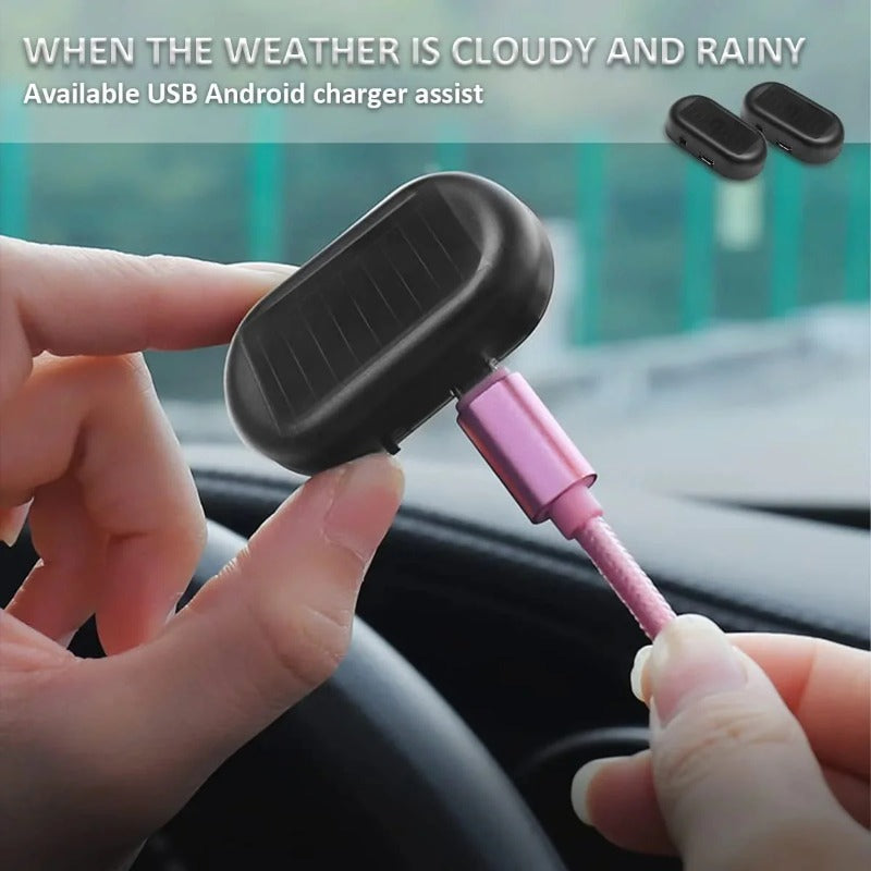 Napelemes autóriasztó lámpa