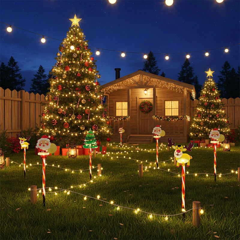 🎄🎁6 darabos mozgó karácsonyi égősor