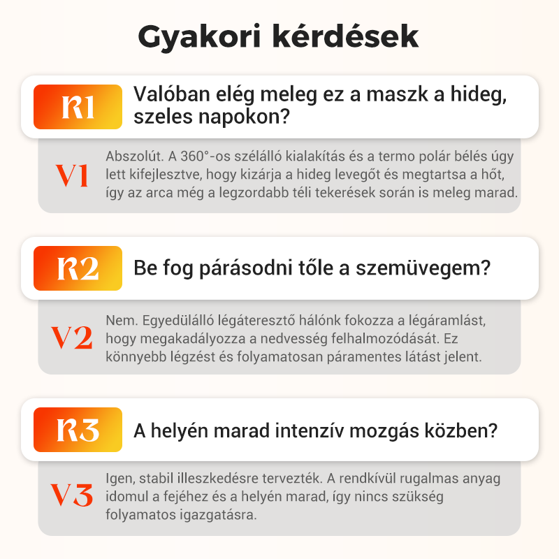 💞 Szélálló sisak téli használatra, unisex