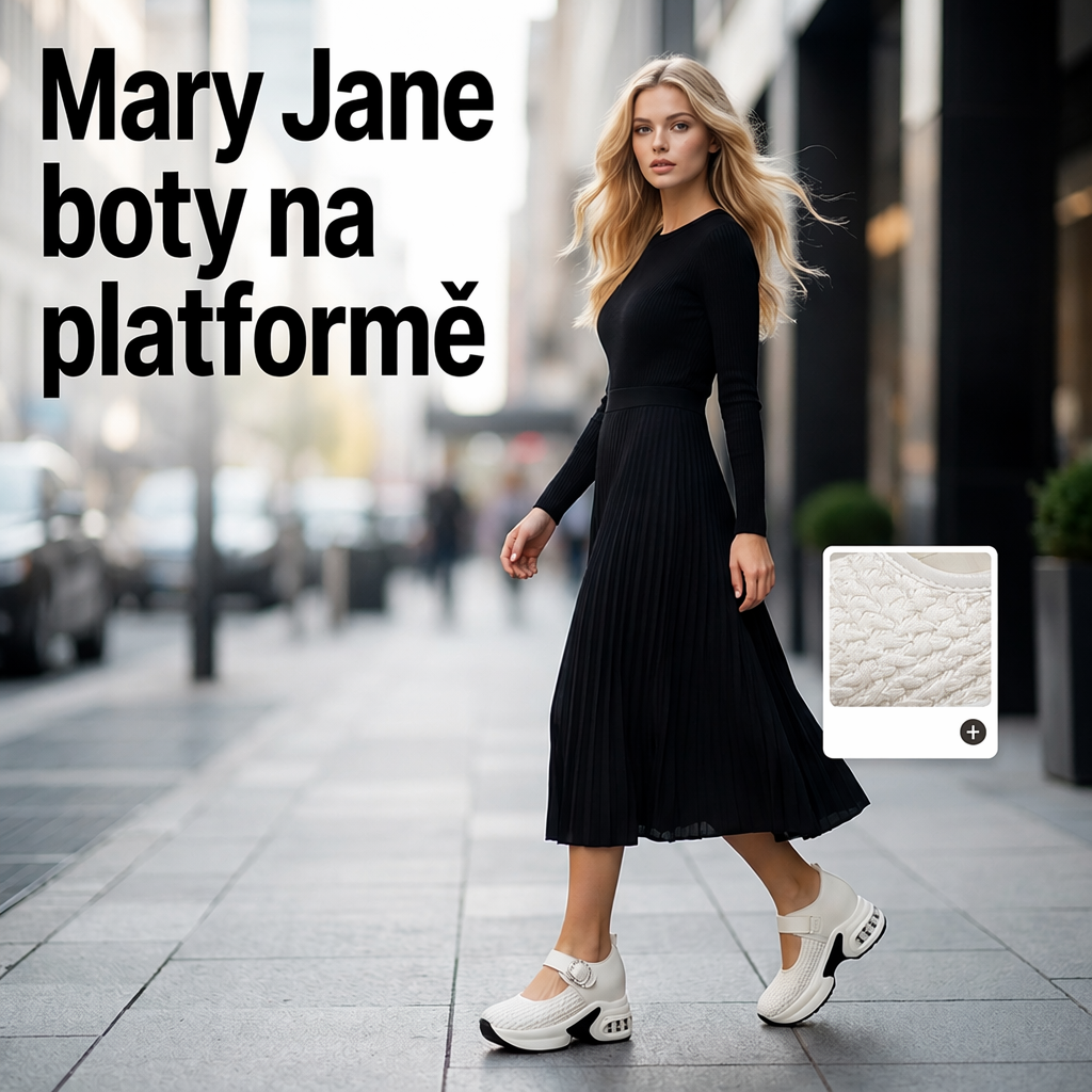Azonnali, kényelmes alaknövelés női platform Mary Jane papuccsal, légáteresztő, szőtt felsőrésszel. Utánvétes fizetés! 👡