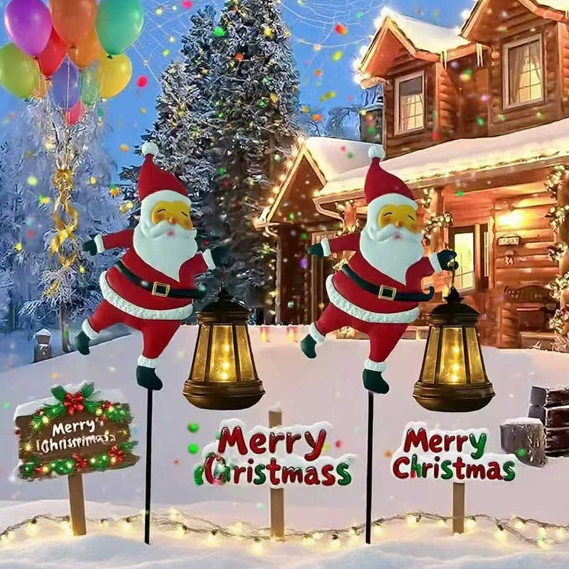 🎅 Mikulás napelemes lámpa - Varázslatos fény tölti be kertedet ünnepi ragyogással. ✨