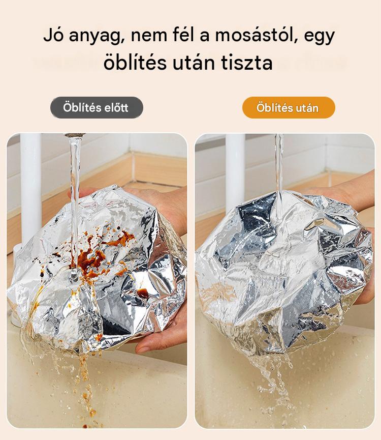 🏠Alumínium hőtartó ételtakaró 🍽️🛡️ Melegen tartja az ételeket, véd a rovarok és a por ellen.