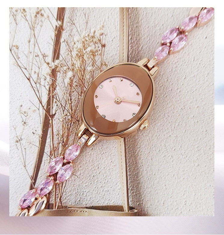 Womne színes cirkon karkötő órája