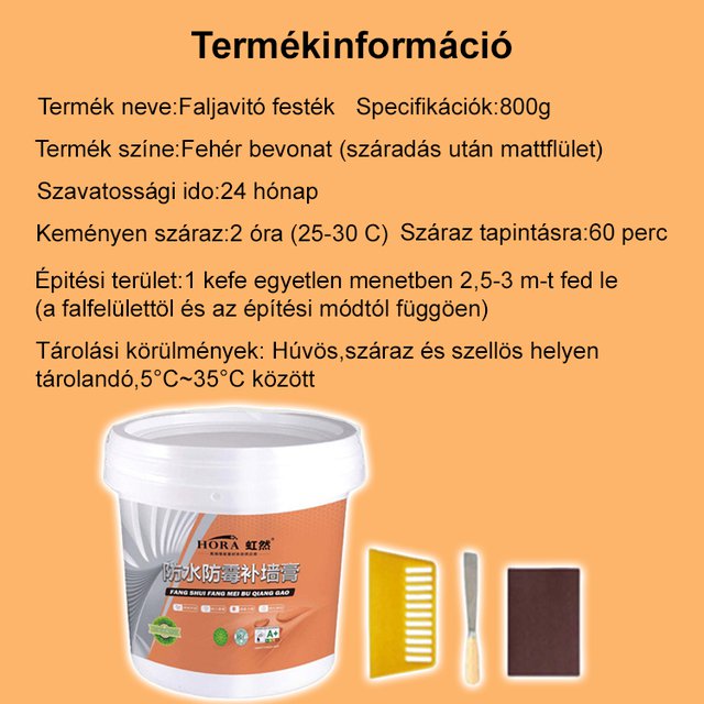 Régi fal új fal lesz: vízálló festékmentes faljavító krém