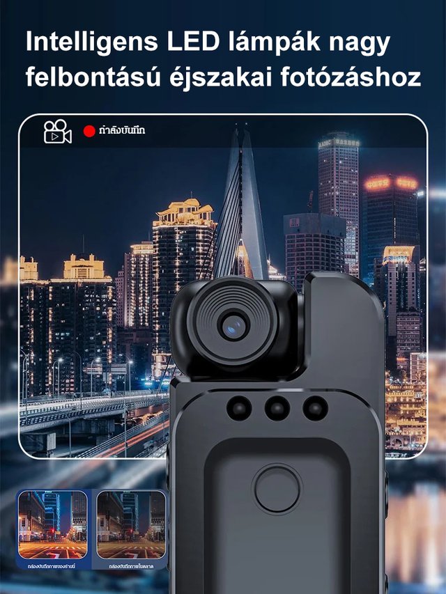 【Zseb mini kamera】Képernyős hordozható felvevő