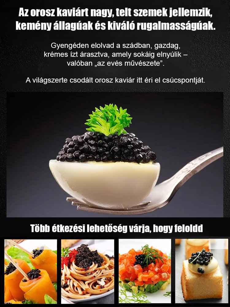 Oroszországban importált tokhal kaviár