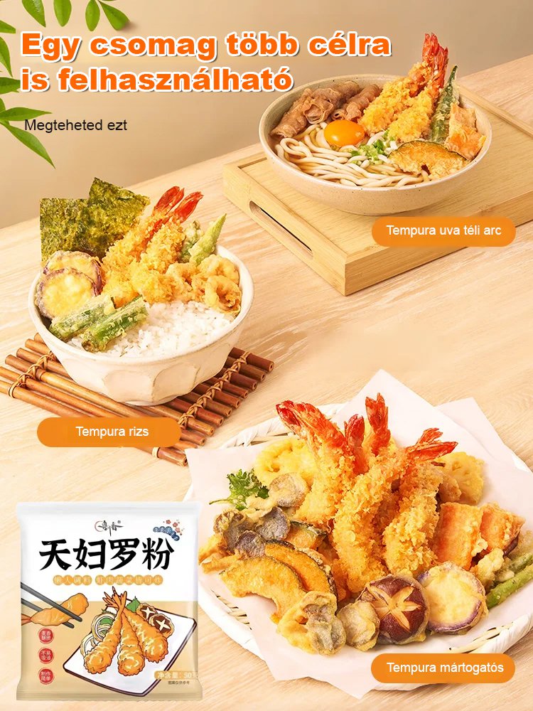 Ropogós, nem olajos - az idősek és gyerekek egyaránt szeretik a tempura lisztet.