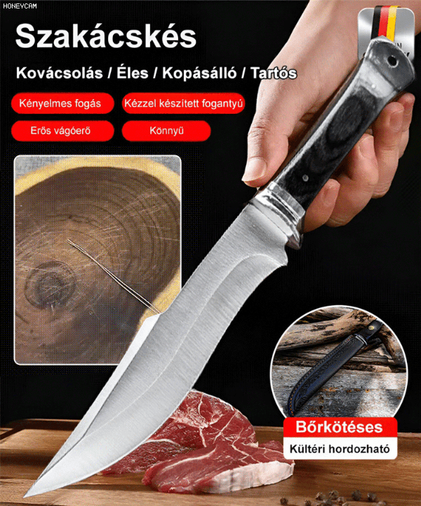 Szélvágó nagy keménységű többfunkciós szabadtéri kés