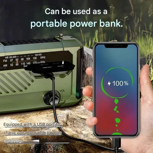 Kézi rádió vésztöltési funkcióval