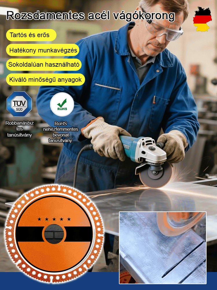 Éles, kopásálló ipari kompozit multifunkcionális vágókorong