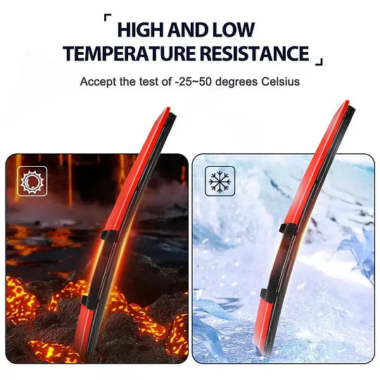 Színes, csendes ablaktörlők - könnyen felszerelhetők, gyors kioldásúak klipsszel, tartósak és kopásállóak, stílusos kialakítás a csendes utazásért!