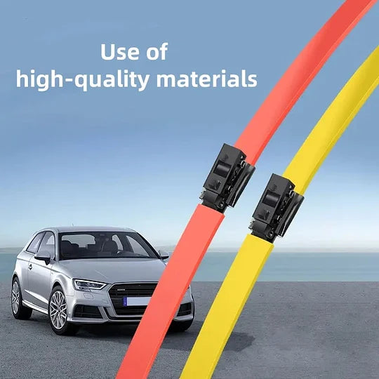 Színes, csendes ablaktörlők - könnyen felszerelhetők, gyors kioldásúak klipsszel, tartósak és kopásállóak, stílusos kialakítás a csendes utazásért!