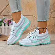 Női lélegző hálós színátmenetes sportcipők