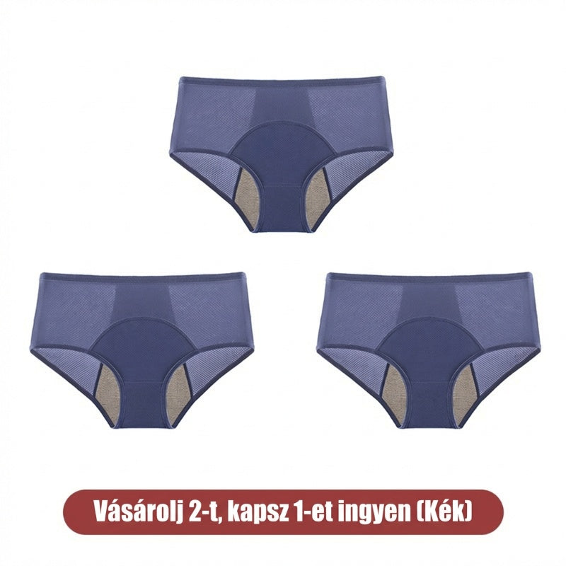 🍃 Magas derékú, elöl-hátul szivárgásgátló higiéniai bugyi, hatékonyan megakadályozza az oldalirányú szivárgást