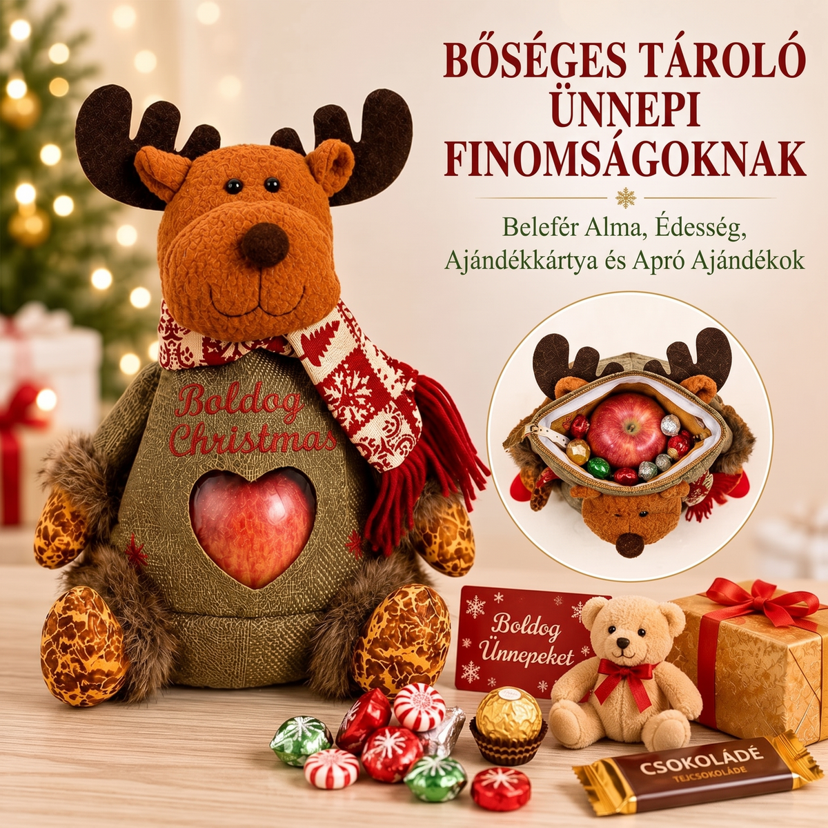 🎄🎁 49% OFF utolsó nap! Cipzáros karácsonyi ajándéktasak – Ünnepi csomagolás 🎅✨