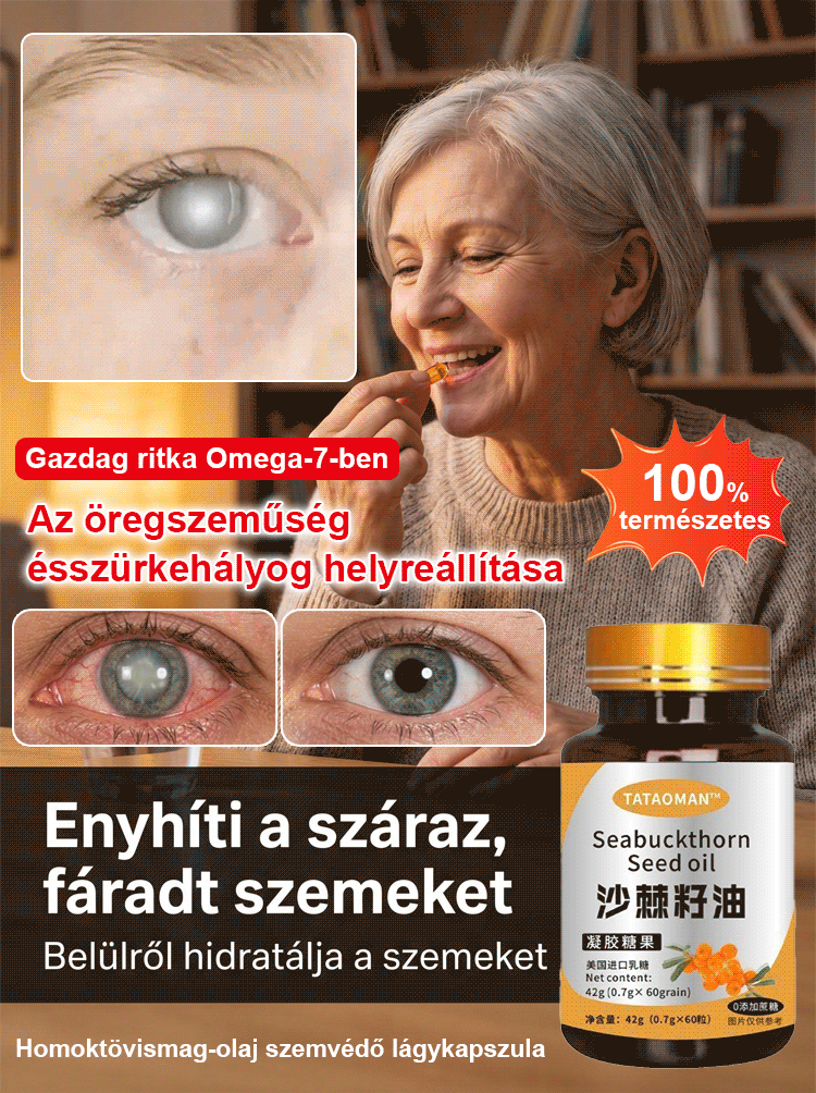 Homoktövismag-olaj szemvédő lágyzselatin kapszula