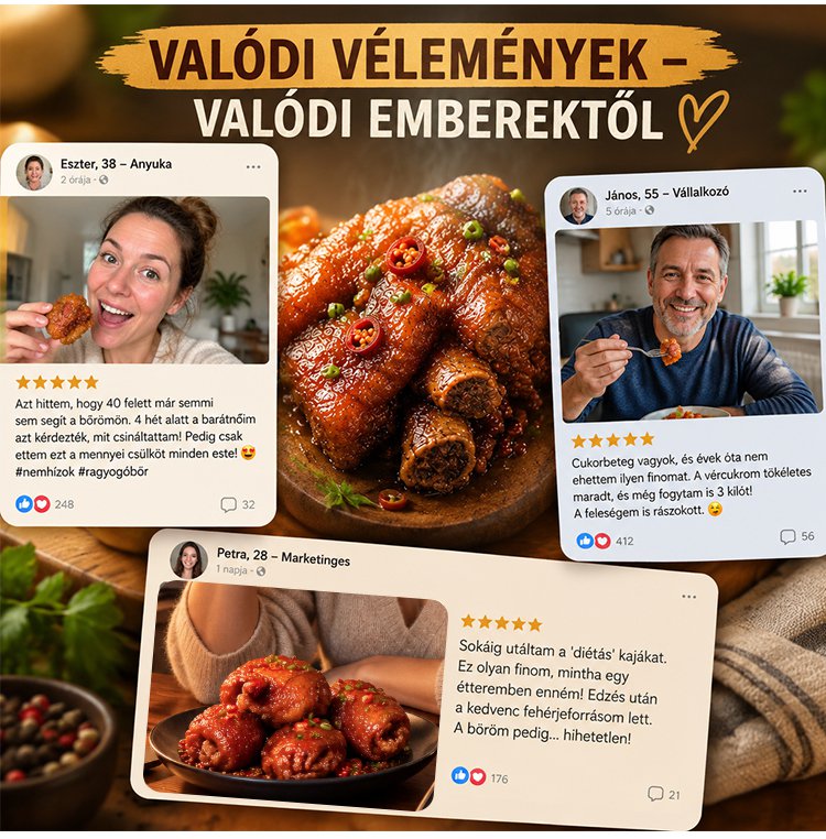 Célzott anti-glikán: 0 cukor kollagén mangalica főtt sertésláb