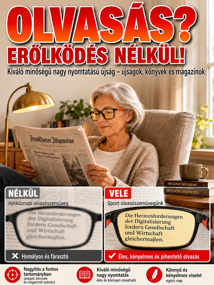 【Nappal és éjjel is használható】Szuperkönnyű sportos éjszakai olvasószemüveg