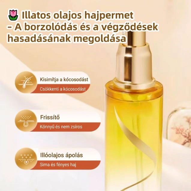 🌷 Illatos olajos hajpermet – A borzolódás és a végződések hasadásának megoldása
