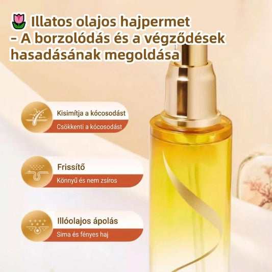 🌷 Illatos olajos hajpermet – A borzolódás és a végződések hasadásának megoldása