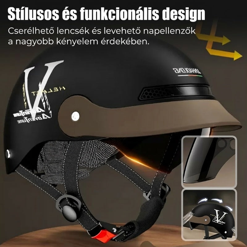 ⛑️🛵 Légáteresztő, könnyű, ütésálló motoros sisak