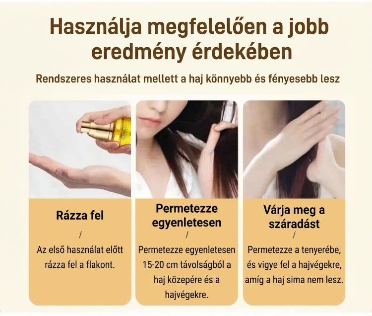 🌷 Illatos olajos hajpermet – A borzolódás és a végződések hasadásának megoldása
