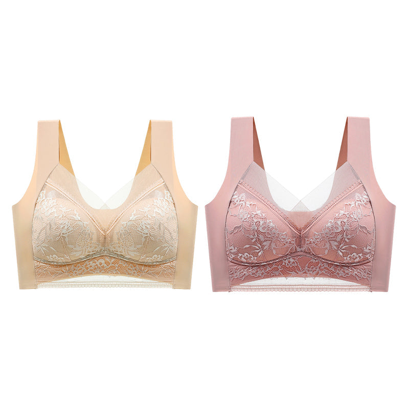 👙 Szuper kényelmes és puha női csipkés melltartó acélgyűrű nélkül【✨1 + 1 ingyenes】